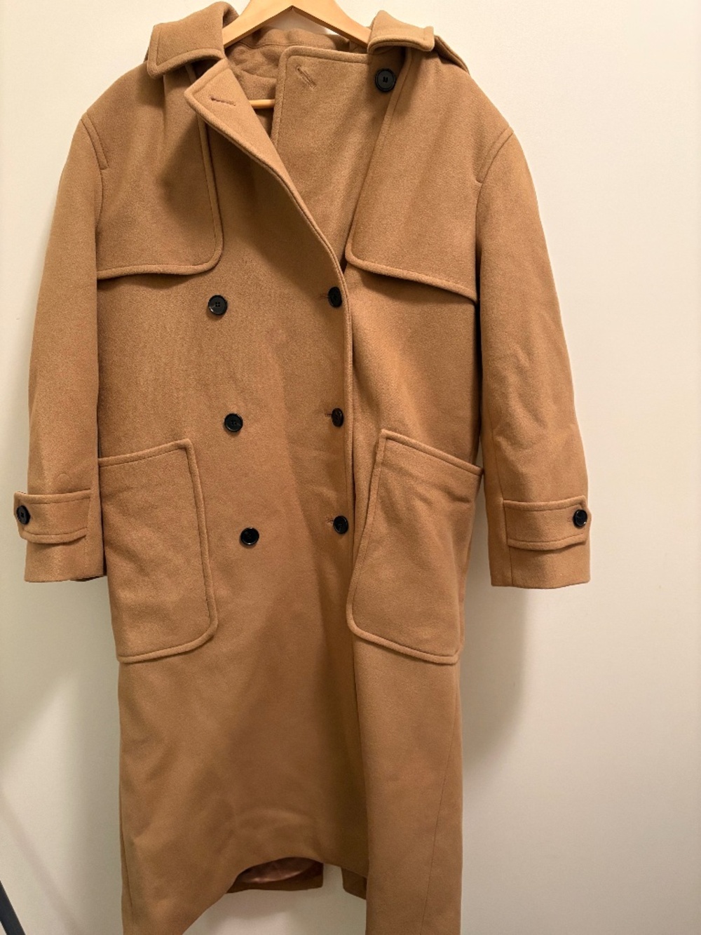 COS camel coloured wool coat